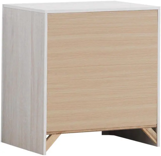 Alt view image 7 of 7 - Brantford Coastal White 2-Drawer Nightstand