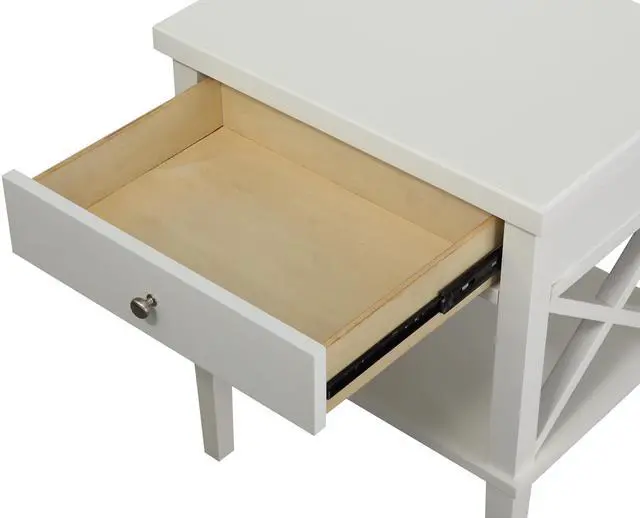 Alt view image 6 of 7 - Madison White Nightstand