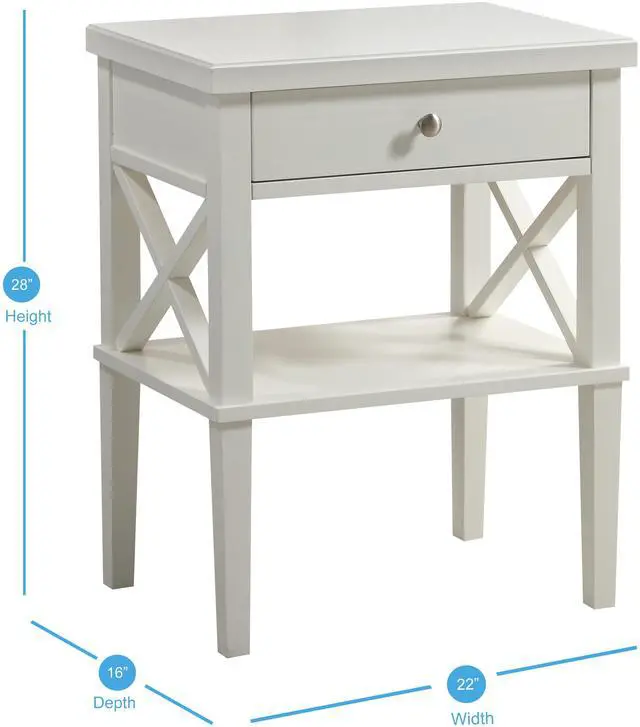 Alt view image 7 of 7 - Madison White Nightstand