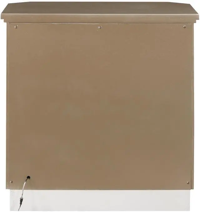 Alt view image 6 of 6 - Medusa Nightstand Made with Wood in Gold Finish  same as B009139108 (CA inventory)