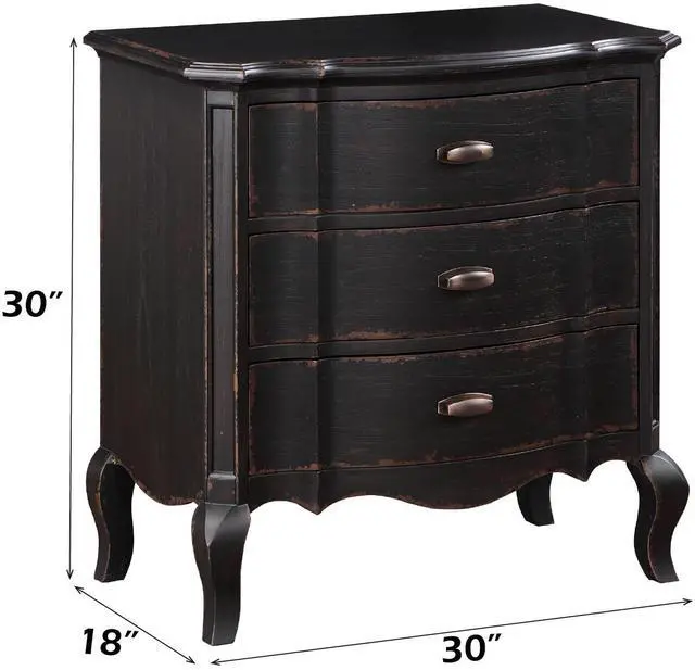 Alt view image 6 of 7 - Chelmsford Antique Black Finish Nightstand