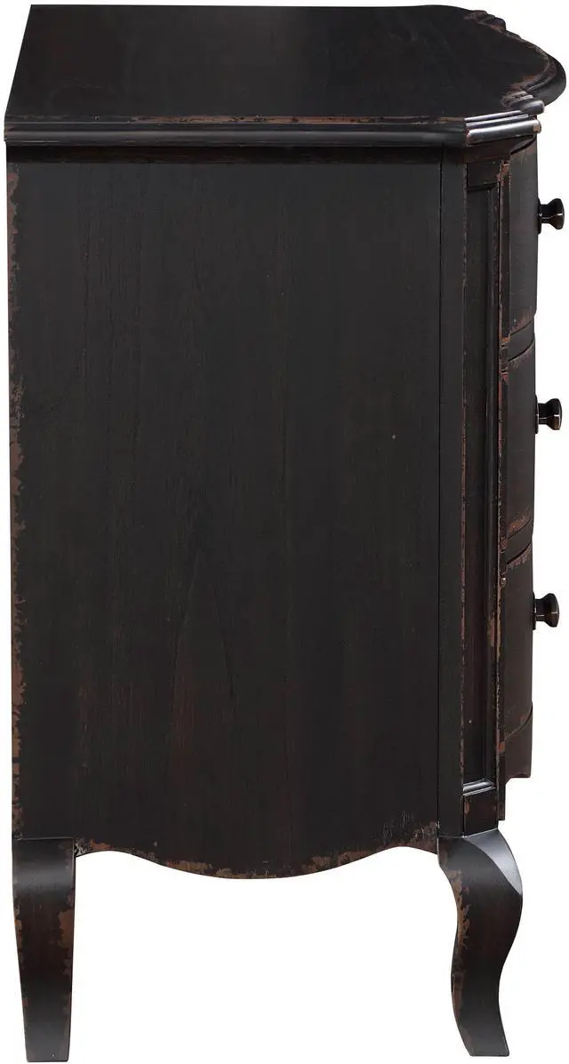 Alt view image 3 of 7 - Chelmsford Antique Black Finish Nightstand