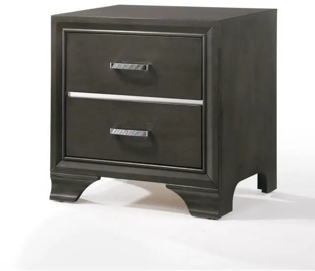 Alt view image 6 of 7 - Carine II Gray Finish Nightstand