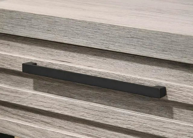 Alt view image 4 of 5 - Alvear Contemporary Wood Nightstand with Metal Base, One Size, Nightstand ONLY, Weathered Gray