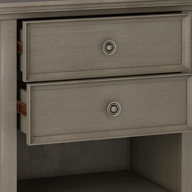 Alt view image 4 of 7 - Amherst - Bedside Table - Farmhouse Grey