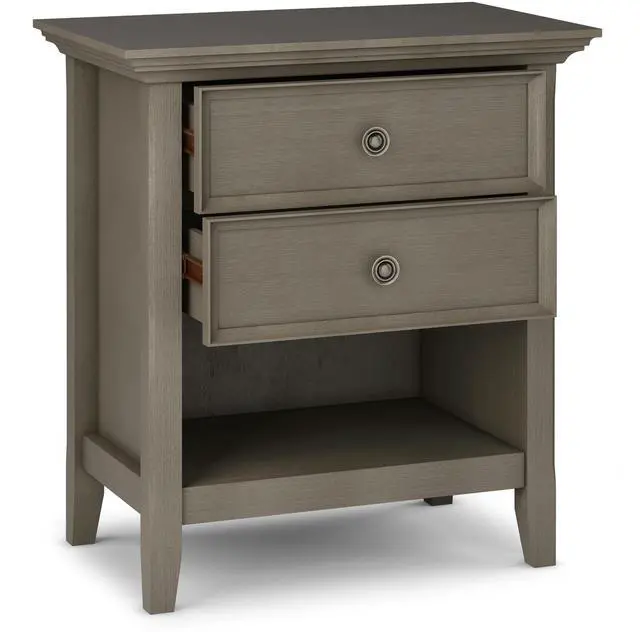 Alt view image 7 of 7 - Amherst - Bedside Table - Farmhouse Grey