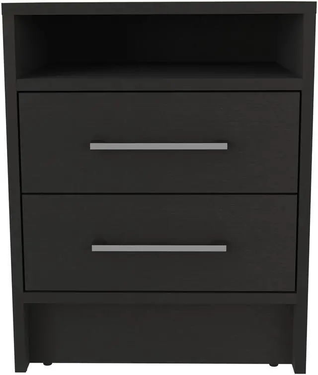 Alt view image 6 of 7 - Greter 24"  Two-Drawer Night Stand  With open shelf