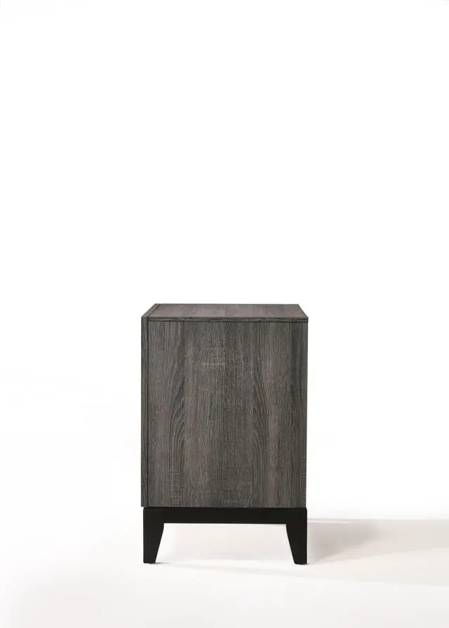 Alt view image 3 of 6 - Valdemar Weathered Gray Finish Nightstand