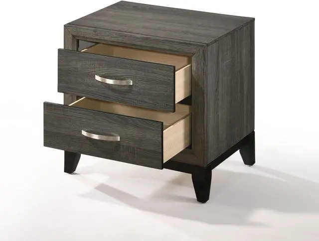 Alt view image 4 of 6 - Valdemar Weathered Gray Finish Nightstand