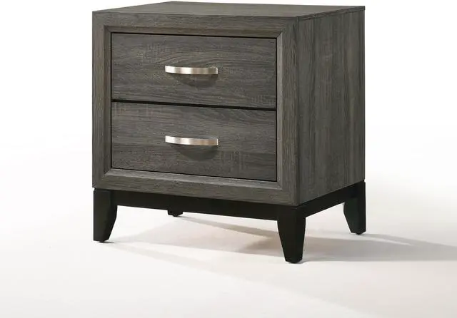 Alt view image 5 of 6 - Valdemar Weathered Gray Finish Nightstand
