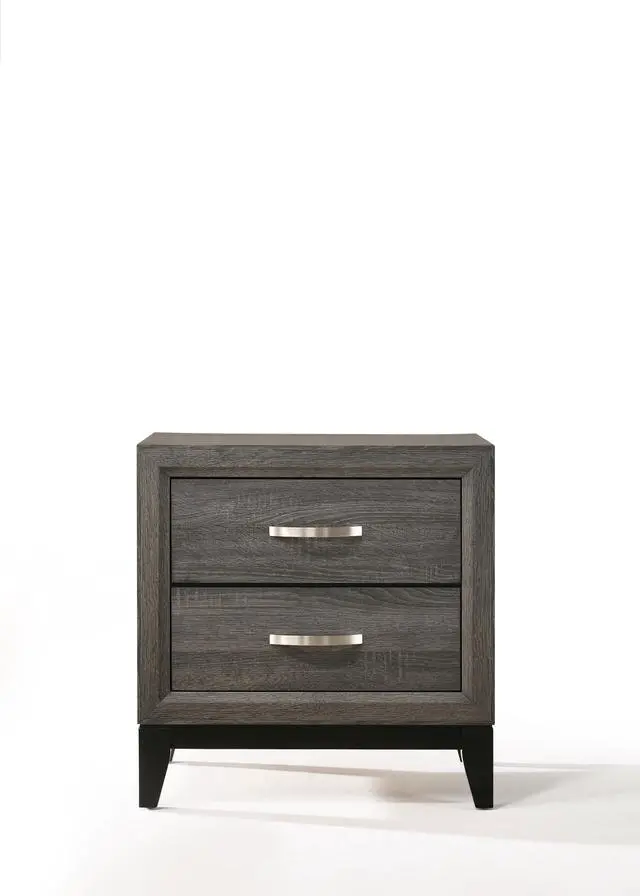 Alt view image 2 of 6 - Valdemar Weathered Gray Finish Nightstand