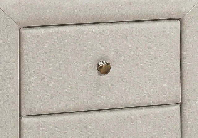 Alt view image 2 of 7 - Nightstand, Nightstand, End, Side, Lamp, Storage Drawer, Bedroom, Upholstered, Beige Linen Look, Transitional