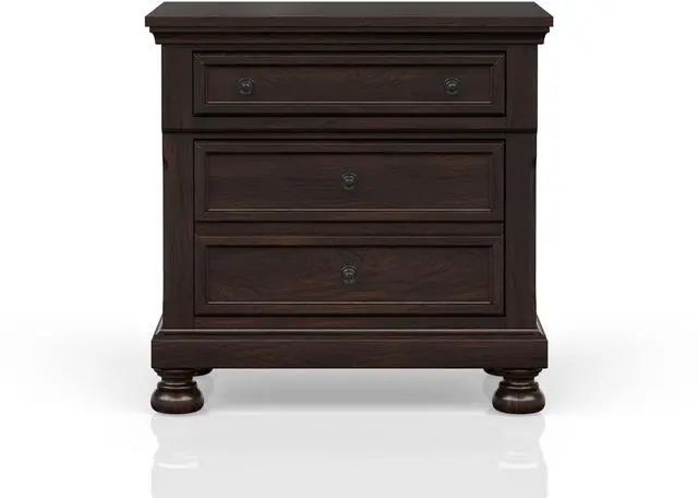Main image of Dark Cherry Nightstand Two Drawer