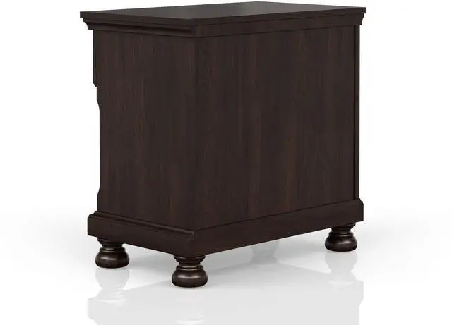 Alt view image 3 of 6 - Dark Cherry Nightstand Two Drawer