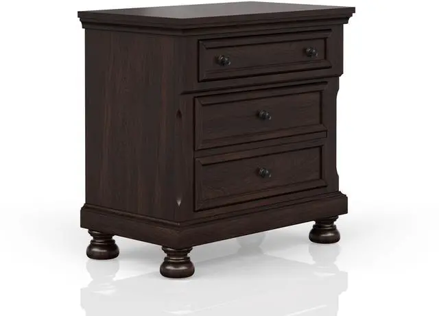 Alt view image 5 of 6 - Dark Cherry Nightstand Two Drawer