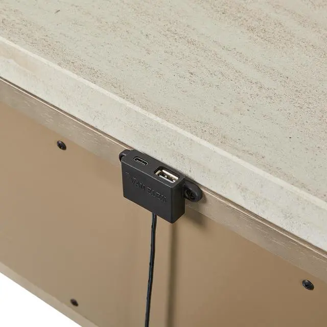 Alt view image 5 of 5 - Two Drawer Nightstand with Oak Veneer Drawer Fronts