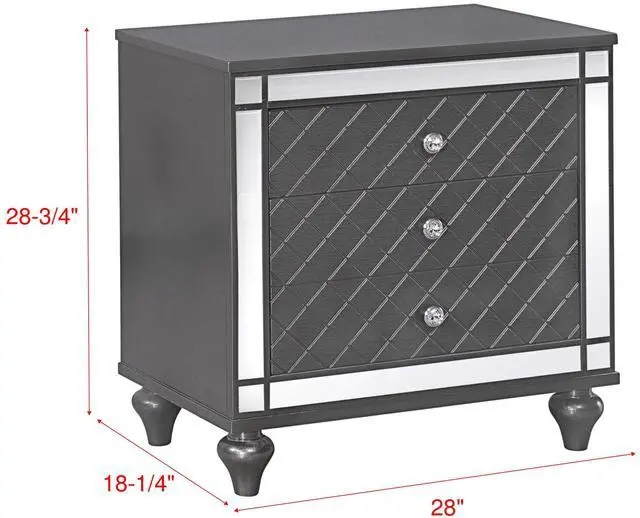 Alt view image 3 of 4 - Refino - Nightstand - Dark Gray