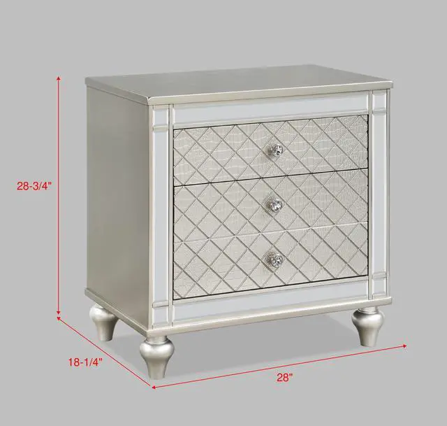 Alt view image 3 of 5 - Cristian - Nightstand - Champagne