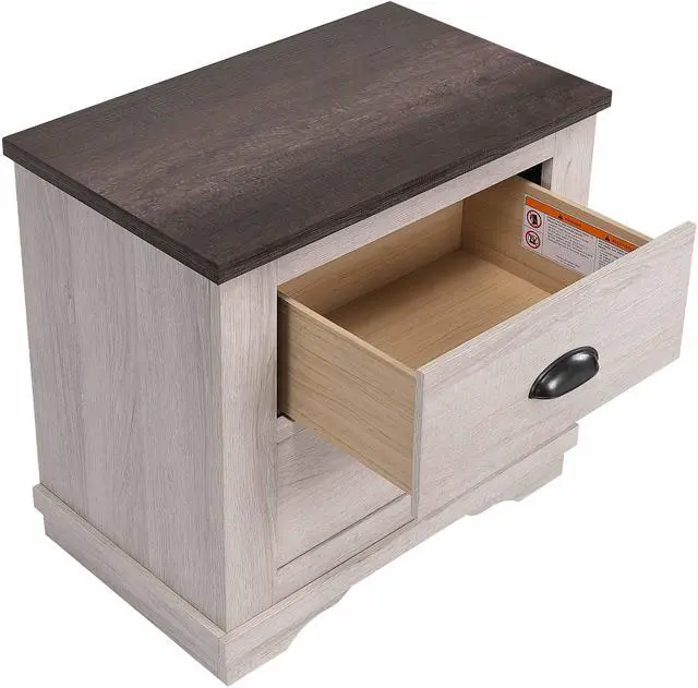 Alt view image 3 of 5 - Coralee - Nightstand - Light Gray