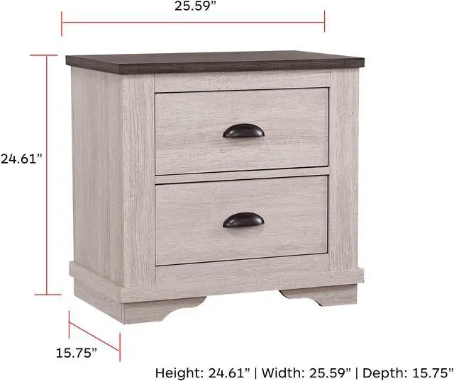 Alt view image 4 of 5 - Coralee - Nightstand - Light Gray