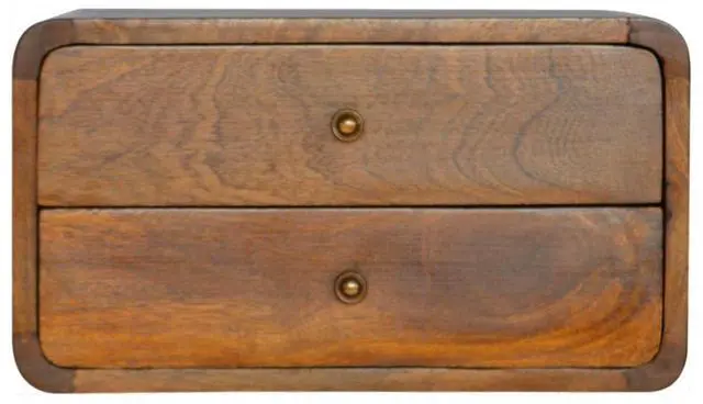 Alt view image 2 of 7 - Floating Curved Chestnut Bedside