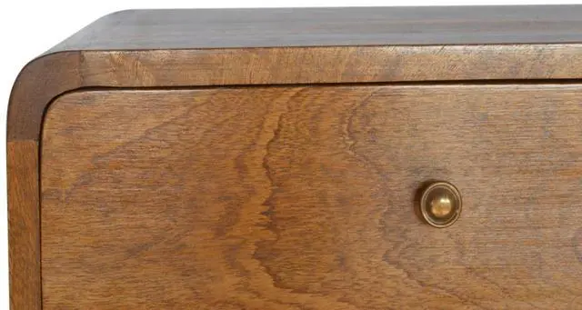 Alt view image 7 of 7 - Floating Curved Chestnut Bedside