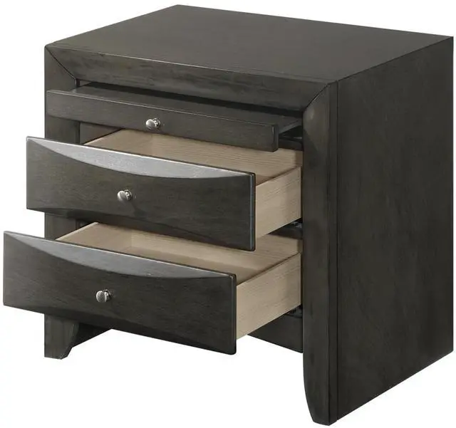 Alt view image 3 of 6 - Emily - Nightstand - Gray