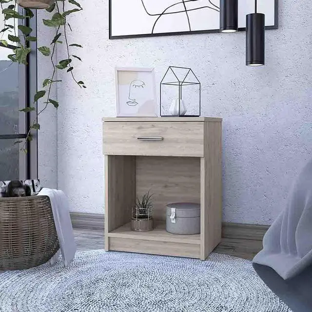 Alt view image 2 of 7 - Pictor Nightstand, One Drawer, Lower Shelf, Superior Top