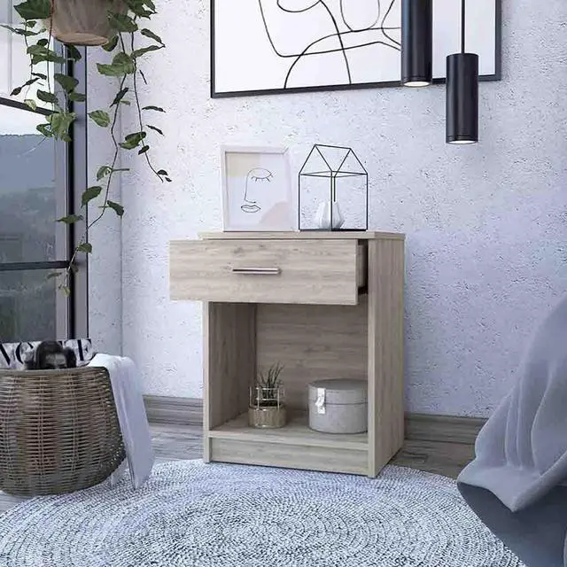 Alt view image 5 of 7 - Pictor Nightstand, One Drawer, Lower Shelf, Superior Top