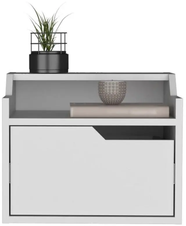 Alt view image 3 of 7 - Floating Nightstand Chester, Bedroom, White