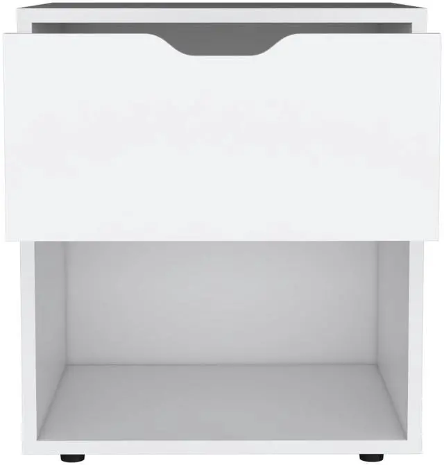 Alt view image 4 of 7 - DEPOT E-SHOP Adak 19.7" H Nightstand End Table with Open Shelf,White