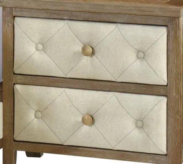 Alt view image 3 of 5 - Beautiful Walnut Finish Nightstand 1pc Designed Drawers Fronts Modern Bedroom Furniture