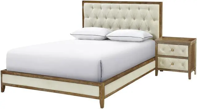 Alt view image 5 of 5 - Beautiful Walnut Finish Nightstand 1pc Designed Drawers Fronts Modern Bedroom Furniture