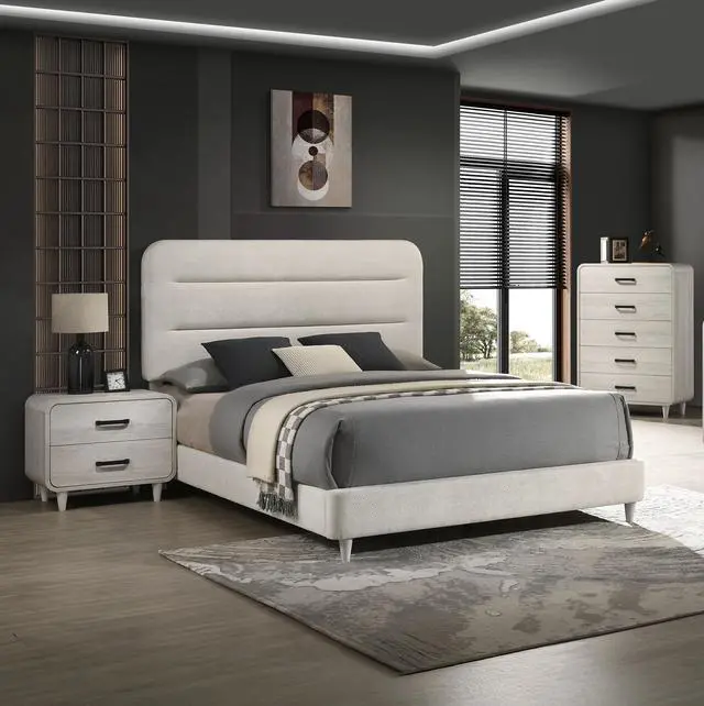 Alt view image 6 of 6 - 1pc Contemporary White Finish Ample Drawer Space Two Drawers Nightstand Storage Wooden Furniture Antique White Color