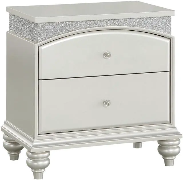 Alt view image 3 of 5 - Maverick Platinum Finish Night Stand