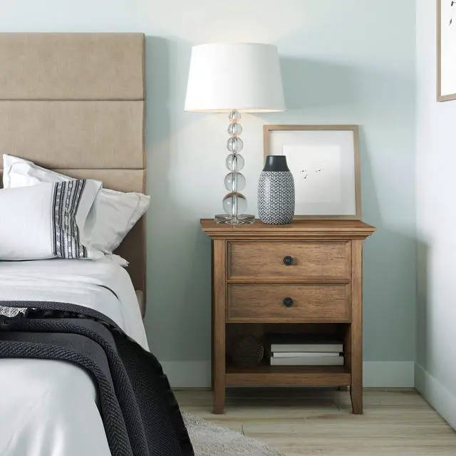 Alt view image 5 of 5 - Amherst - Bedside Table - Rustic Natural Aged Brown