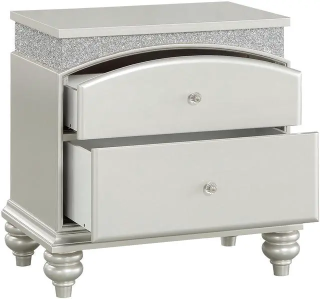 Alt view image 4 of 5 - Maverick Platinum Finish Night Stand
