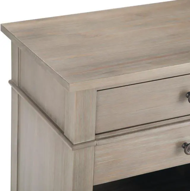 Alt view image 4 of 7 - Carlton - Bedside Table - Distressed Grey