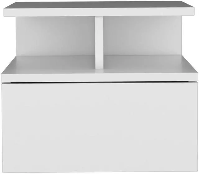 Alt view image 7 of 7 - Floating Nightstand Flopini, One Drawer, White Finish