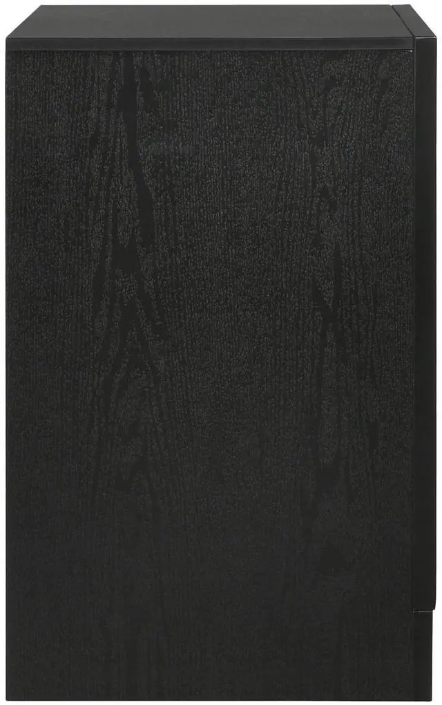 Alt view image 5 of 7 - Black 2-drawer Nightstand with Hidden Jewelry Tray