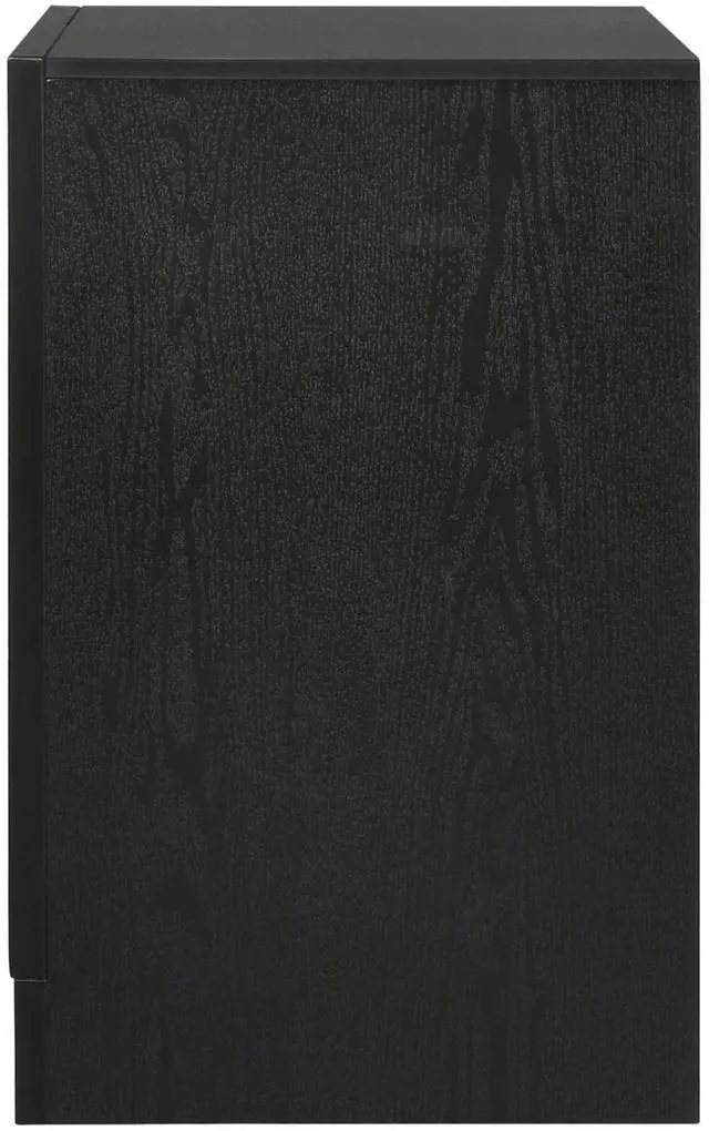 Alt view image 6 of 7 - Black 2-drawer Nightstand with Hidden Jewelry Tray