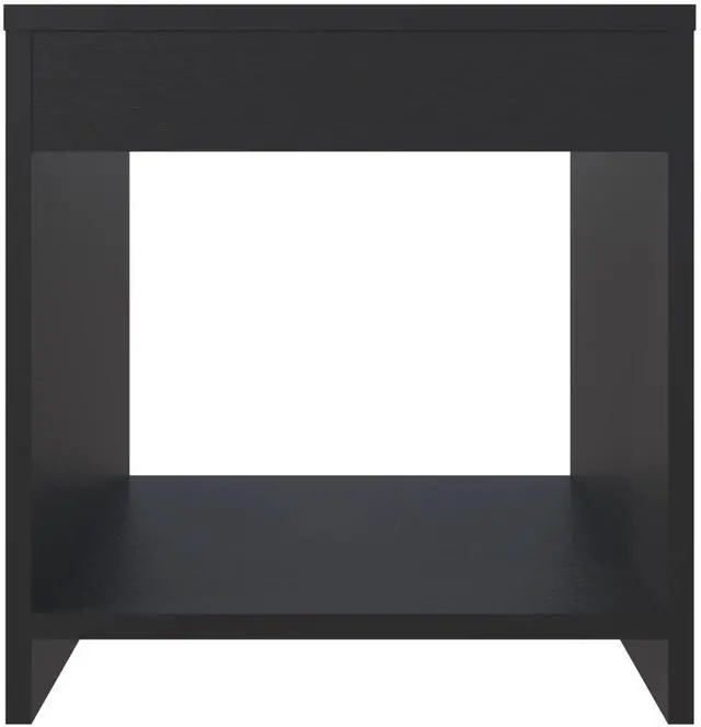 Alt view image 4 of 7 - Black Nightstand with Open Storage