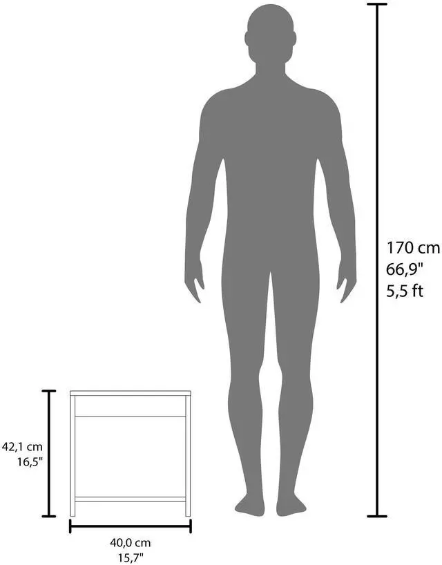 Alt view image 6 of 7 - Black Nightstand with Open Storage