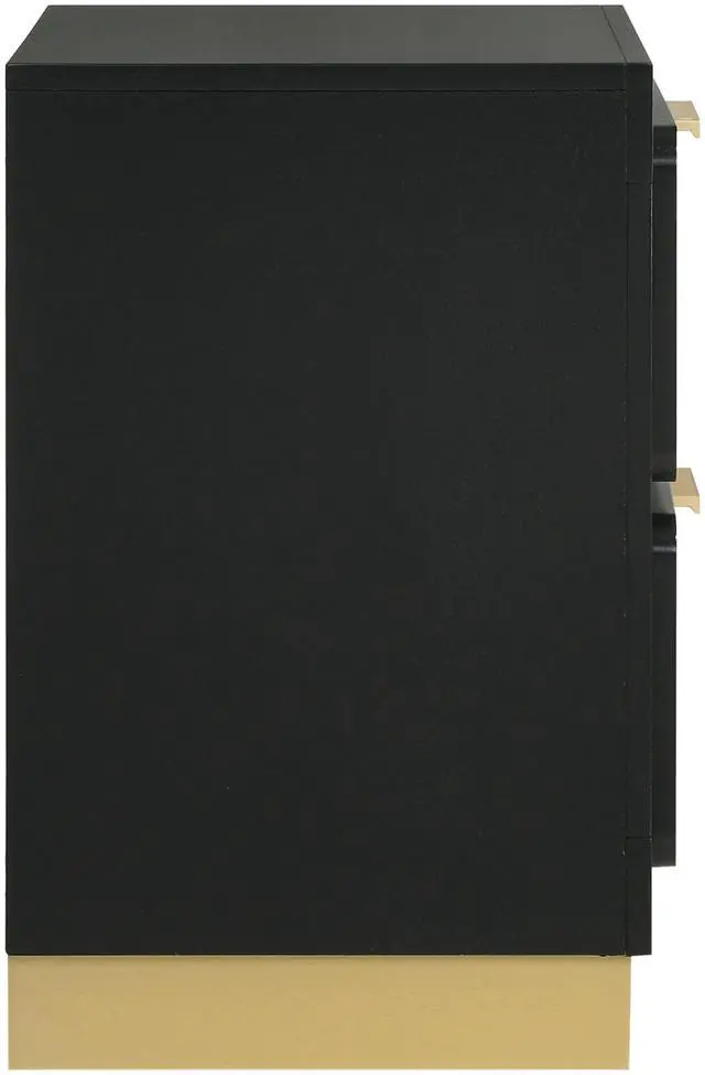 Alt view image 5 of 7 - Sophia Black 2-drawer Nightstand