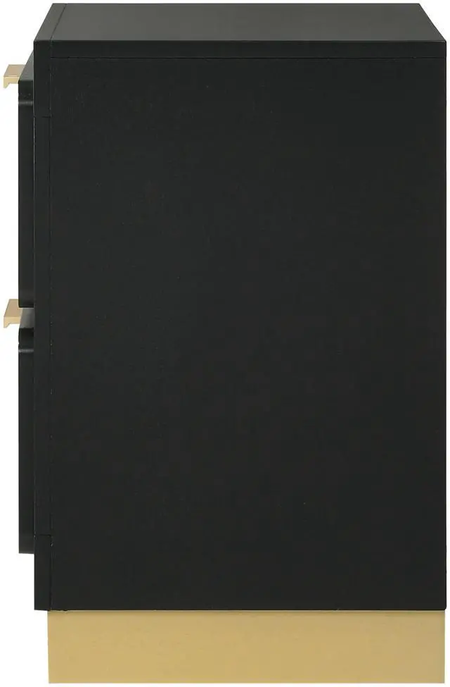Alt view image 6 of 7 - Sophia Black 2-drawer Nightstand