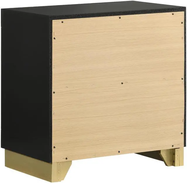 Alt view image 7 of 7 - Sophia Black 2-drawer Nightstand
