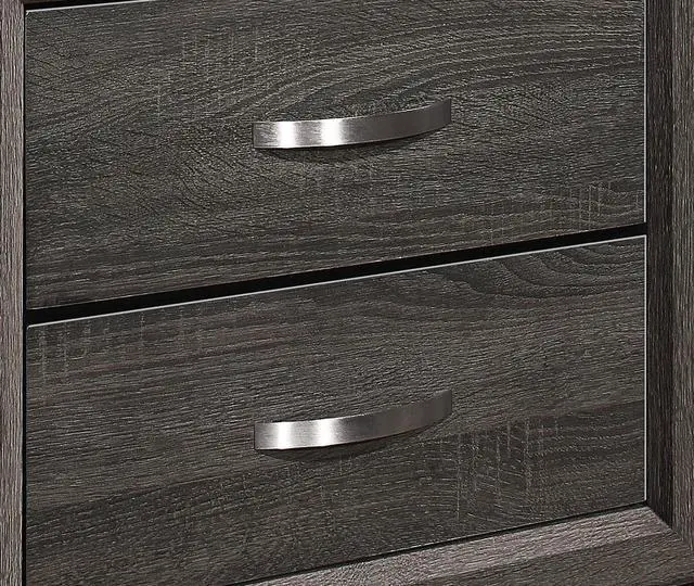 Alt view image 3 of 7 - Contemporary Styling Gray Finish 1pc Nightstand Dovetail Drawers Unique Bedroom Furniture