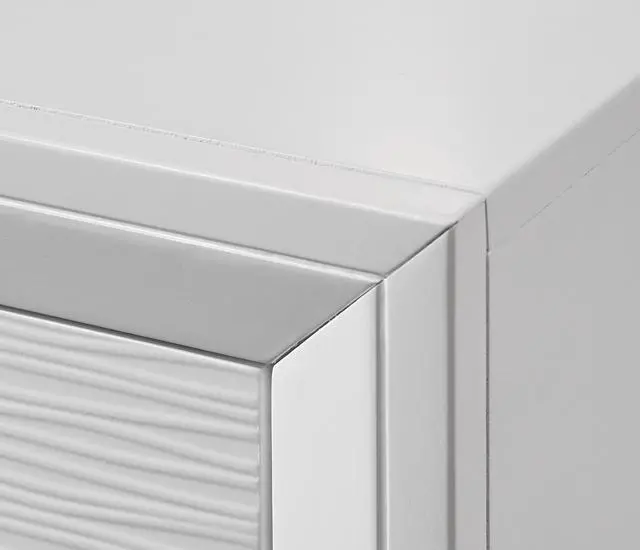 Alt view image 4 of 7 - Contemporary Modern Look 2-Drawer Nightstand End Table White Finish Two Storage Drawers Round Knobs Bedroom Living Room Wooden Furniture
