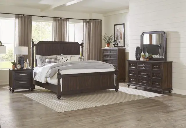 Alt view image 7 of 7 - Solid Transitional Style Bedroom 1pc Nightstand of 2 Drawers Traditional Framing Driftwood Charcoal Finish Wooden Furniture