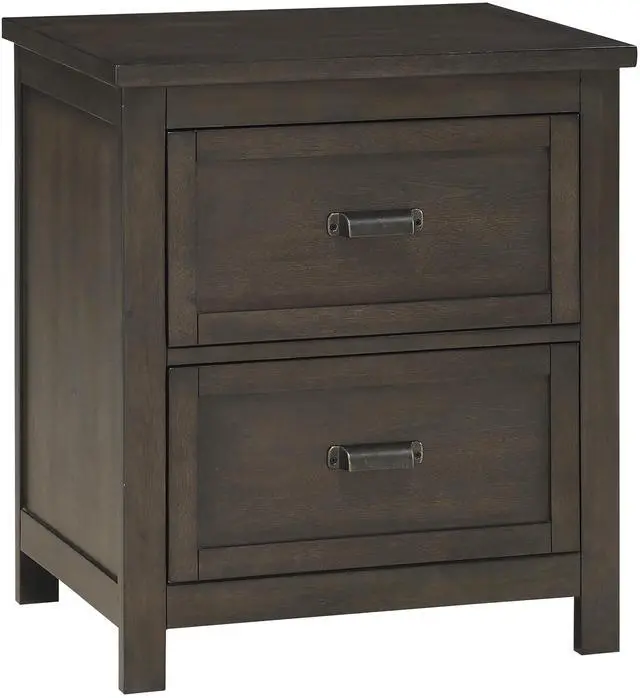 Alt view image 3 of 7 - Transitional Style Bedroom Furniture 1pc Nightstand of 2 Drawers Dark Cherry Finish Wood